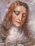  Leonardo  Da Vinci Christ's Head oil painting on canvas